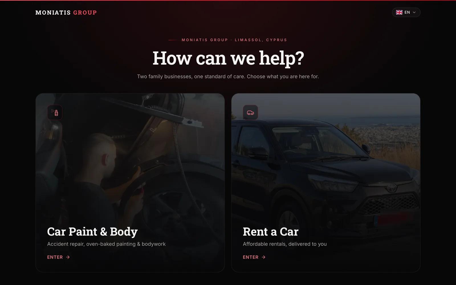 Moniatis Group — Car repair & rental