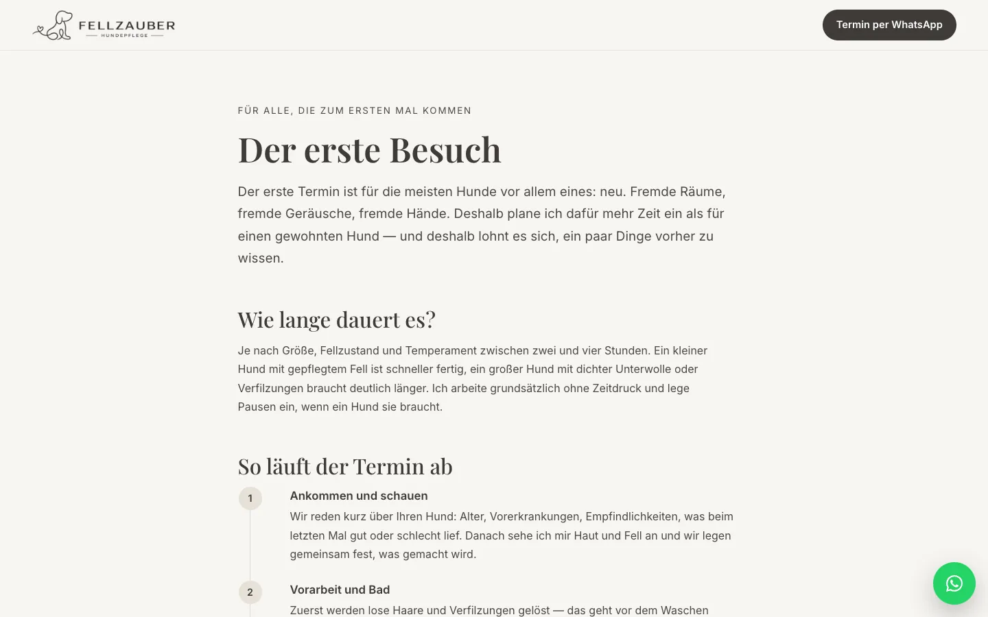 “Der erste Besuch”: how the first visit goes