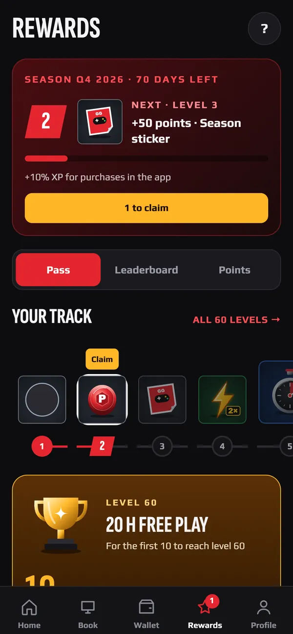 Season pass track