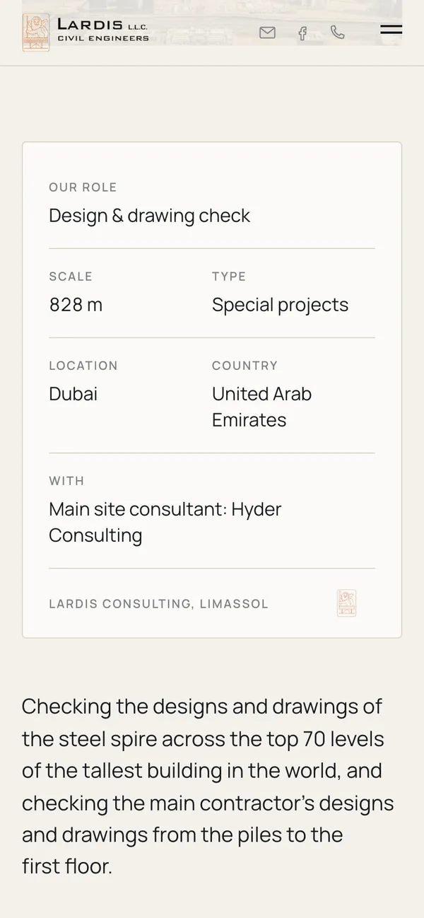 Burj Khalifa project facts on a phone