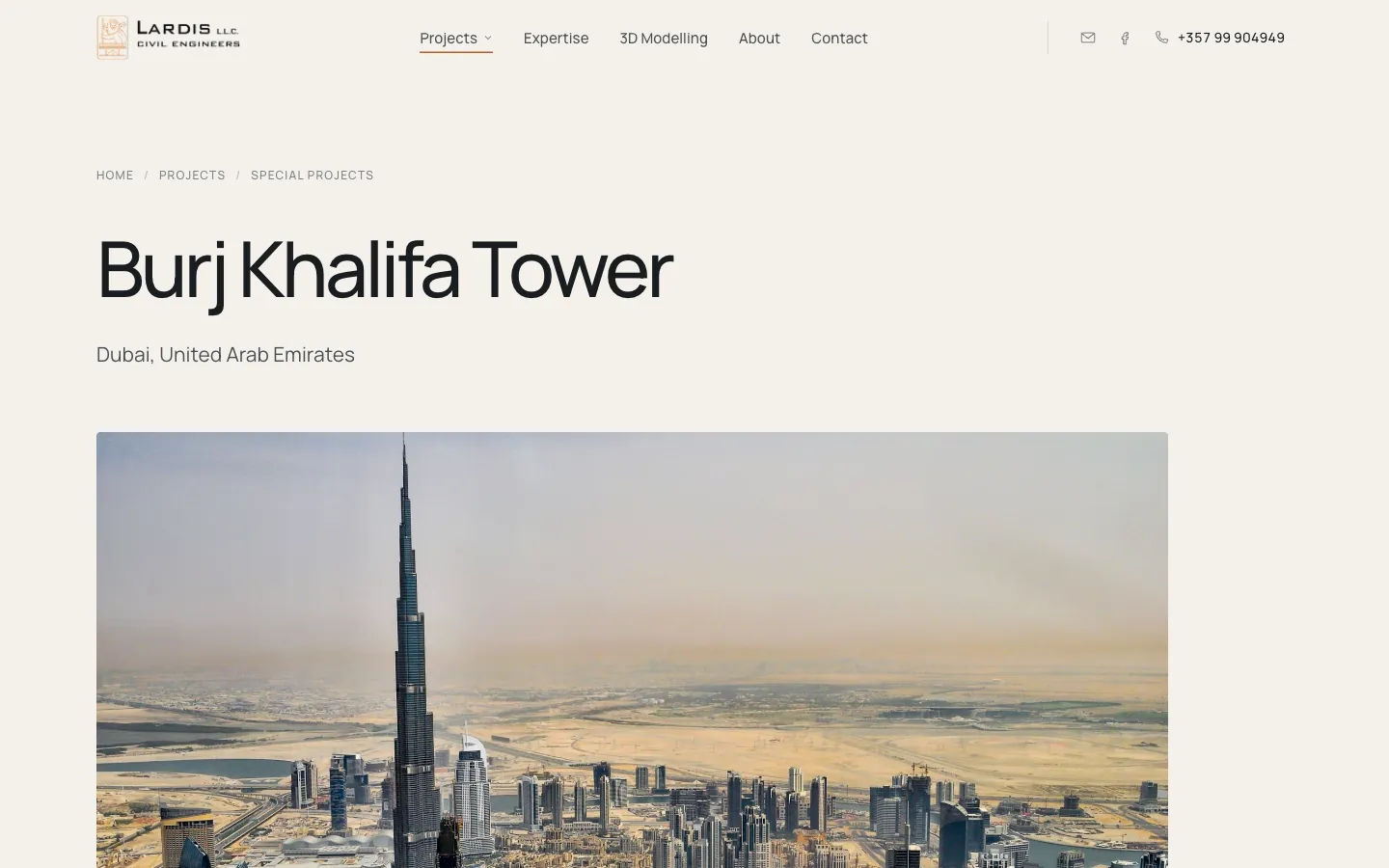 Burj Khalifa project page