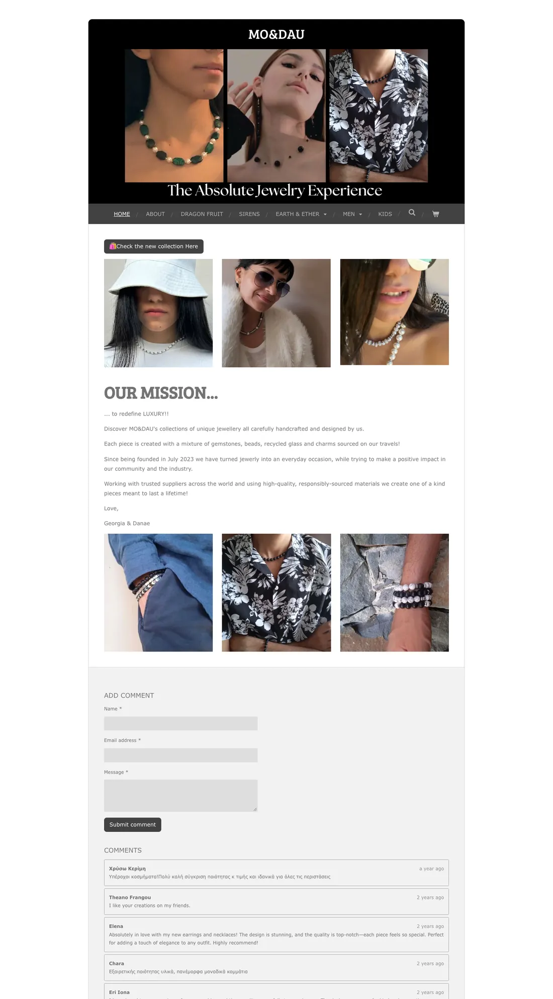 Old site on Webador